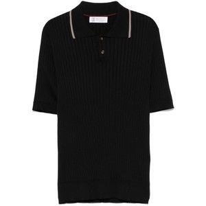 Brunello Cucinelli Polo Shirt With Stripe Detailing - NWT